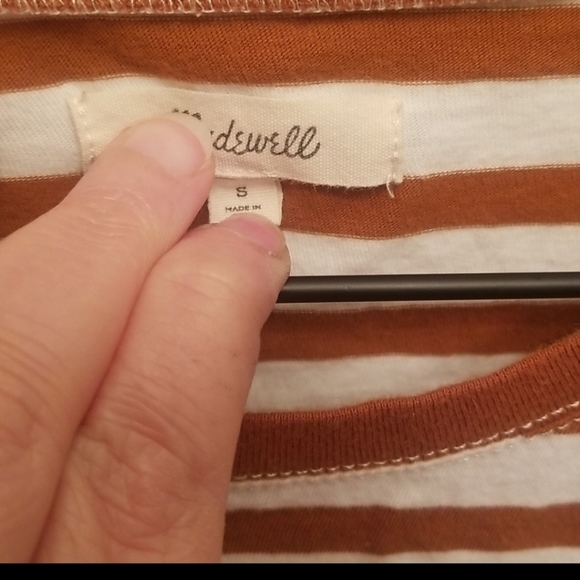 Madewell, North Side Long-Sleeve Vintage tee in Diggs Stripe, Size Small - Picture 2 of 4